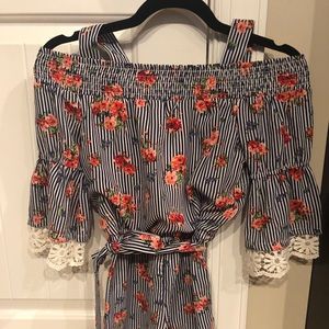 Girls shorts romper.